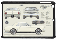 Ford Mustang Coupe 1965-67 Small Tablet Covers